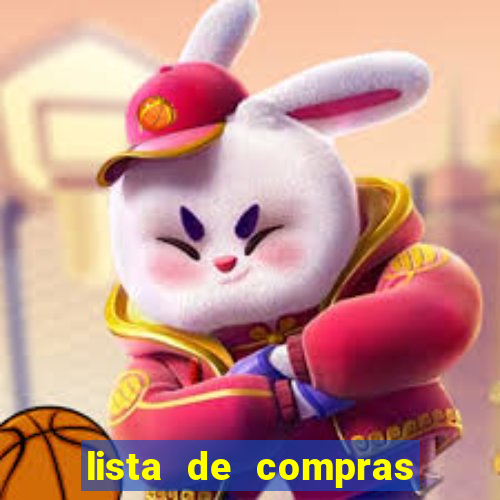 lista de compras mensal para 2 pessoas