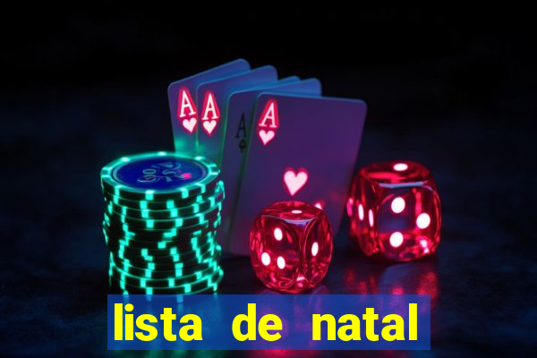 lista de natal para imprimir