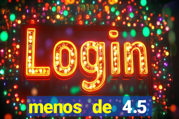 menos de 4.5 escanteios o que significa
