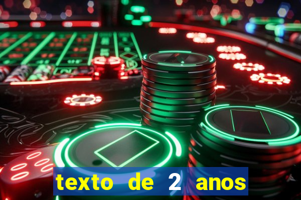 texto de 2 anos de namoro