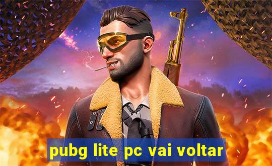 pubg lite pc vai voltar