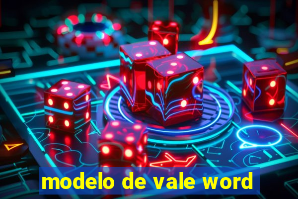 modelo de vale word