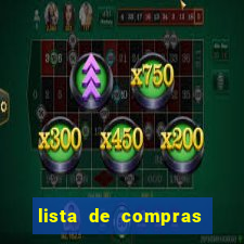 lista de compras para 2 pessoas