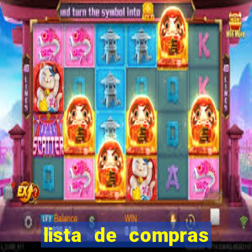 lista de compras para 2 pessoas