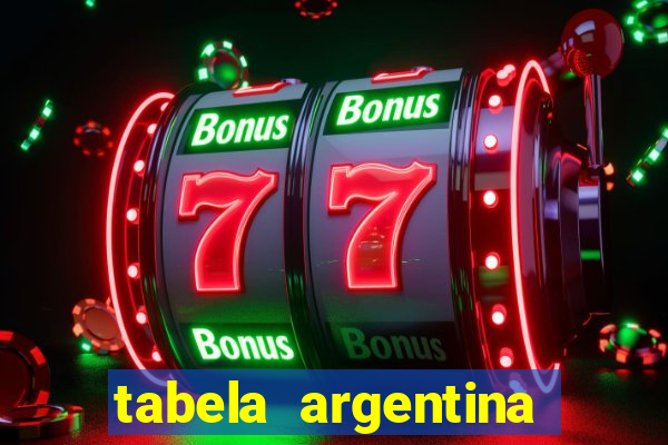 tabela argentina torneo betano