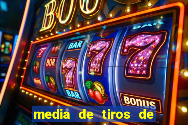 media de tiros de meta por jogo