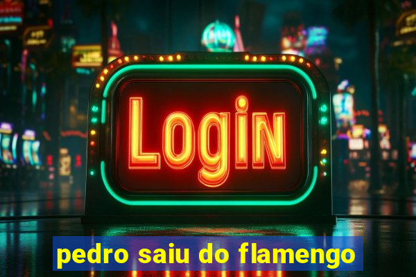 pedro saiu do flamengo