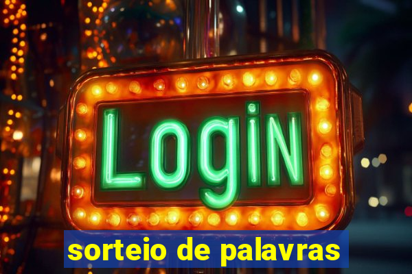sorteio de palavras