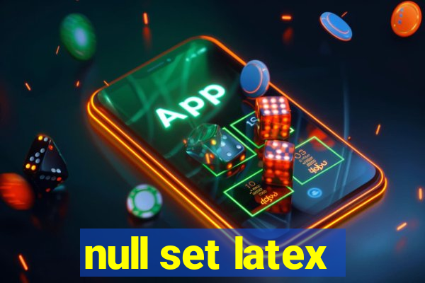 null set latex