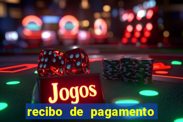 recibo de pagamento simples word