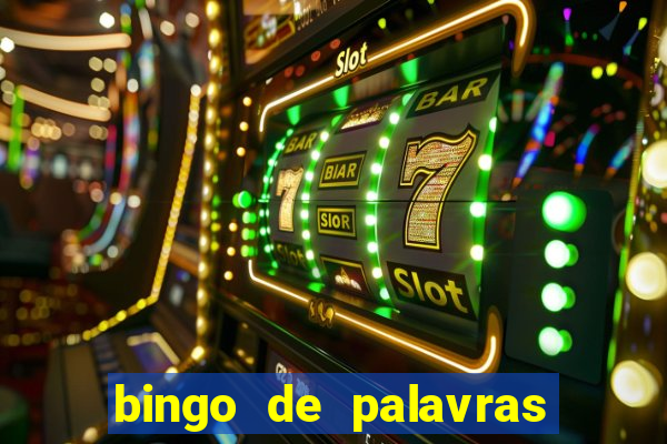 bingo de palavras 3 ano