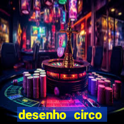 desenho circo digital para colorir