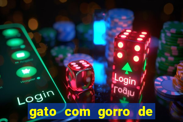 gato com gorro de natal meme
