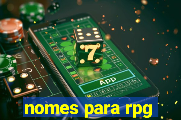 nomes para rpg