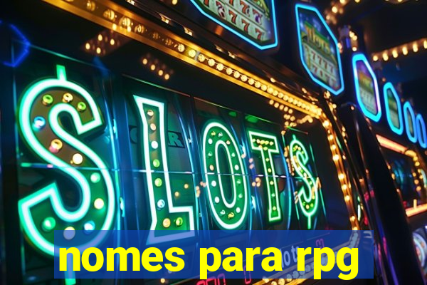 nomes para rpg