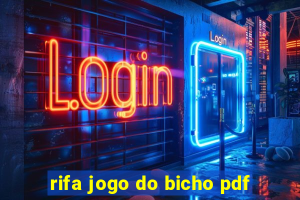 rifa jogo do bicho pdf