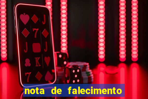 nota de falecimento em campos altos hoje