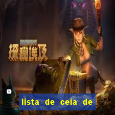 lista de ceia de natal para 20 pessoas