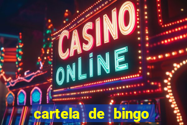 cartela de bingo pra imprimir