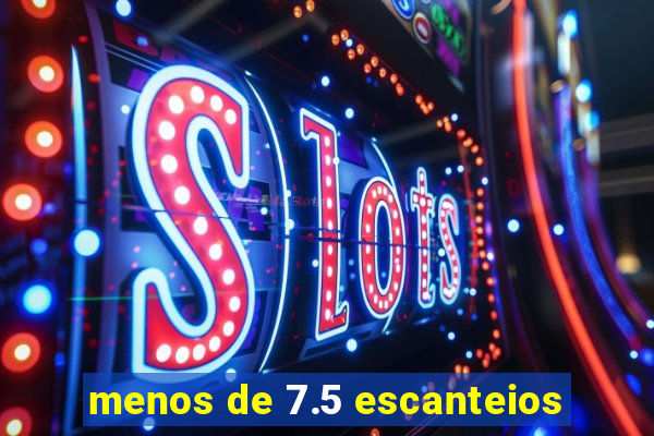 menos de 7.5 escanteios