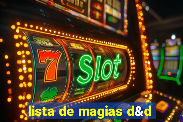 lista de magias d&d