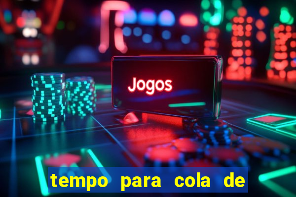 tempo para cola de cano secar