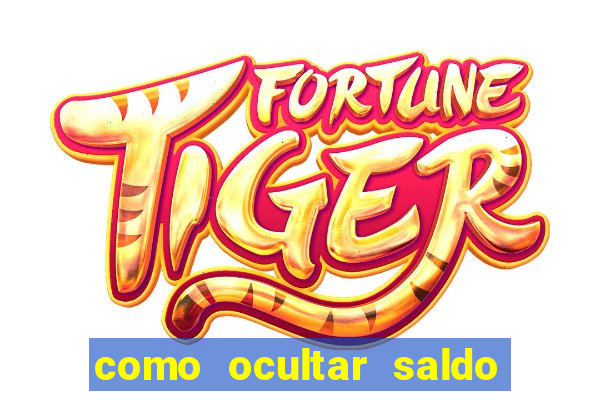 como ocultar saldo na betfair