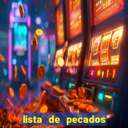 lista de pecados para confessar