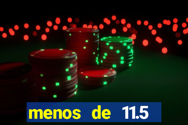 menos de 11.5 escanteios o que significa
