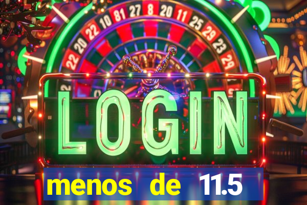 menos de 11.5 escanteios o que significa