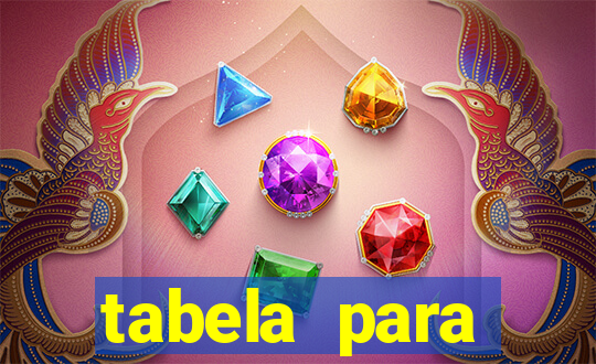 tabela para misturar cores