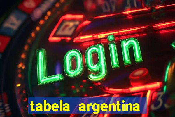 tabela argentina torneo betano